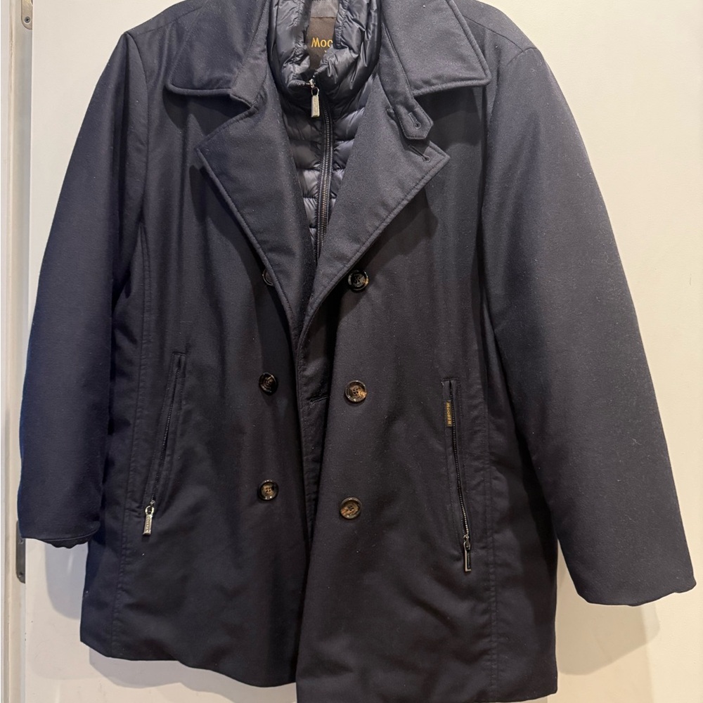 Moorer Spa Black Double-Breasted Coat